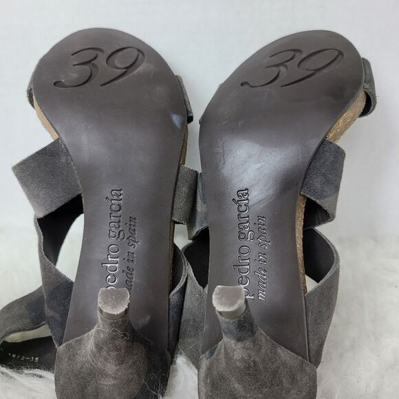 Pedro Garcia Lynna Suede Olive Camo Strappy Heel Sandals Eu Size 39 / Us 8.5. - Picture 9 of 9
